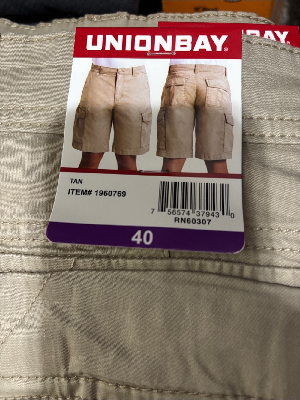 UNIONBAY Tan Cargo Shorts with Multiple Pockets